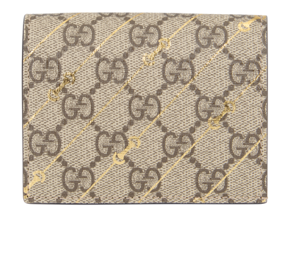 Gucci GG Horsebit Bifold Wallet, &pound;160, Accessories, Beige, Canvas/Leather, Front view